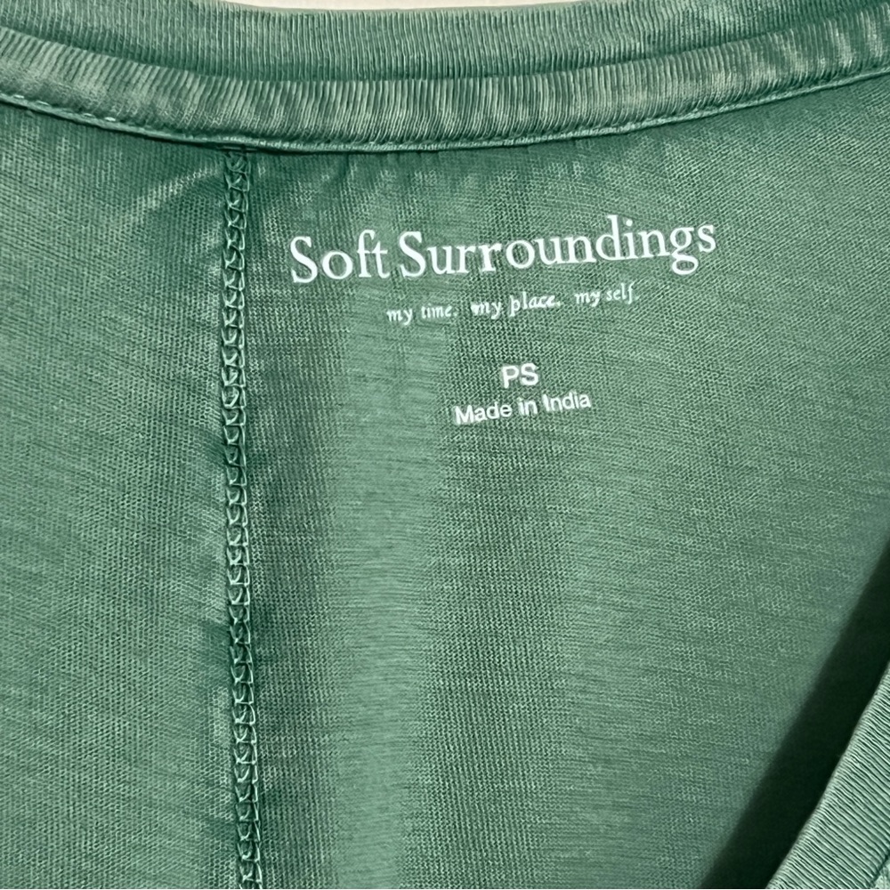 Soft Surroundings Embroidered Long Sleeve T-shirt PS - Picture 4 of 7